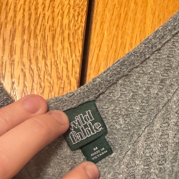 Wild Fable Gray Button-Down Tie-Front Camisole - Picture 2 of 5